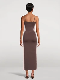Iris Flower Print Maxi Dress