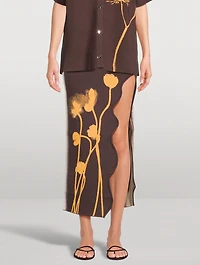 Lily Wavy Midi Skirt
