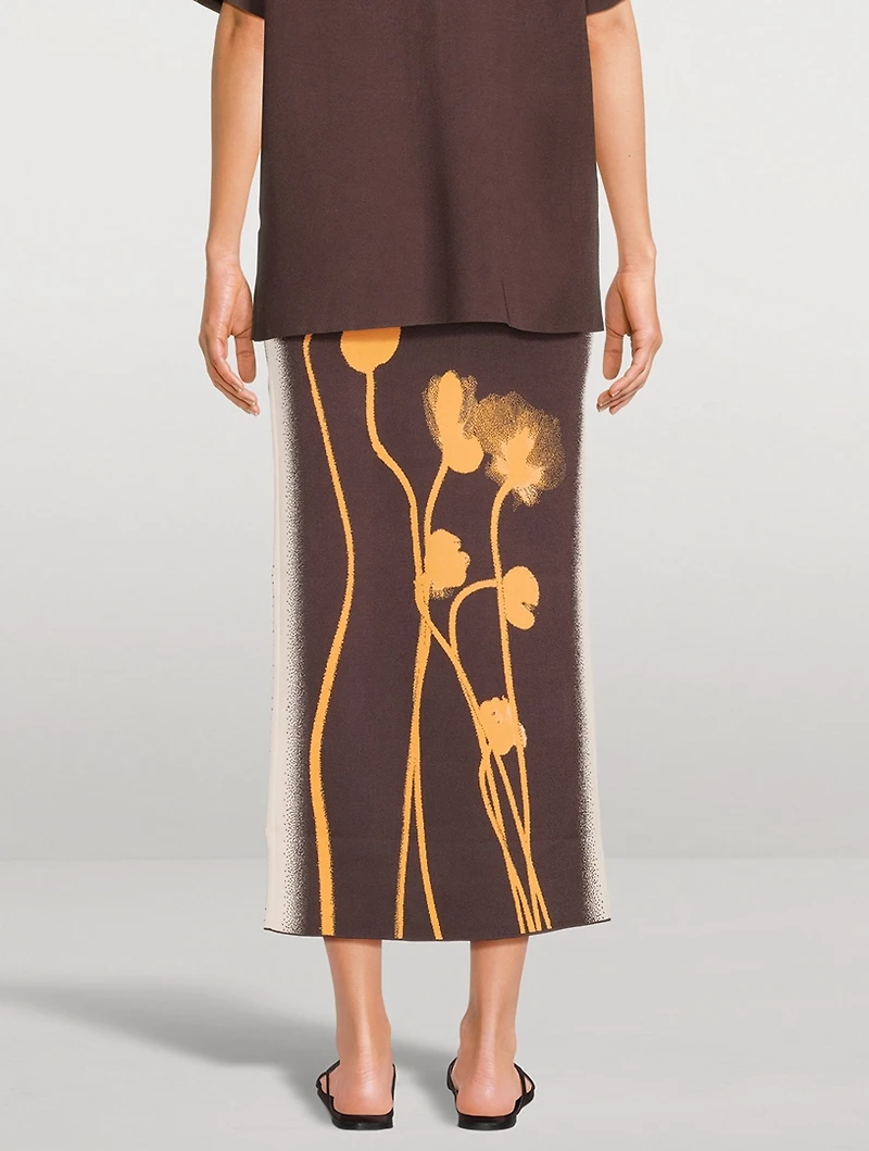 Lily Wavy Midi Skirt