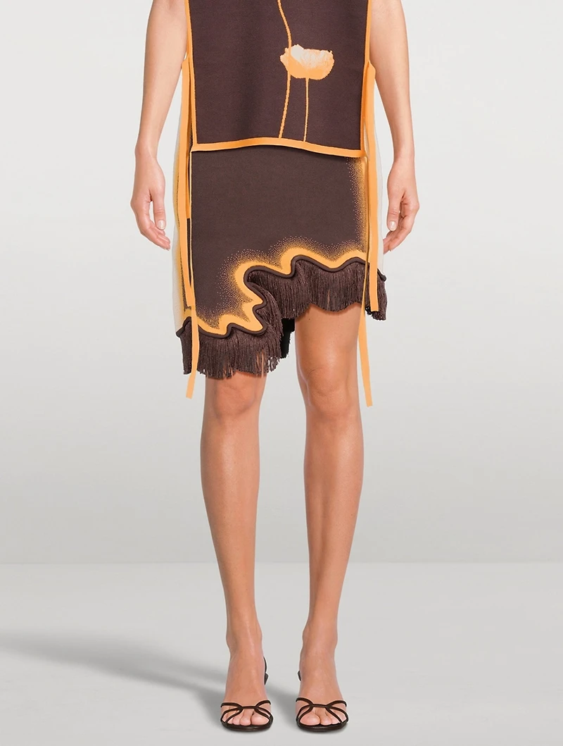 Audrey Wavy Border Mini Skirt
