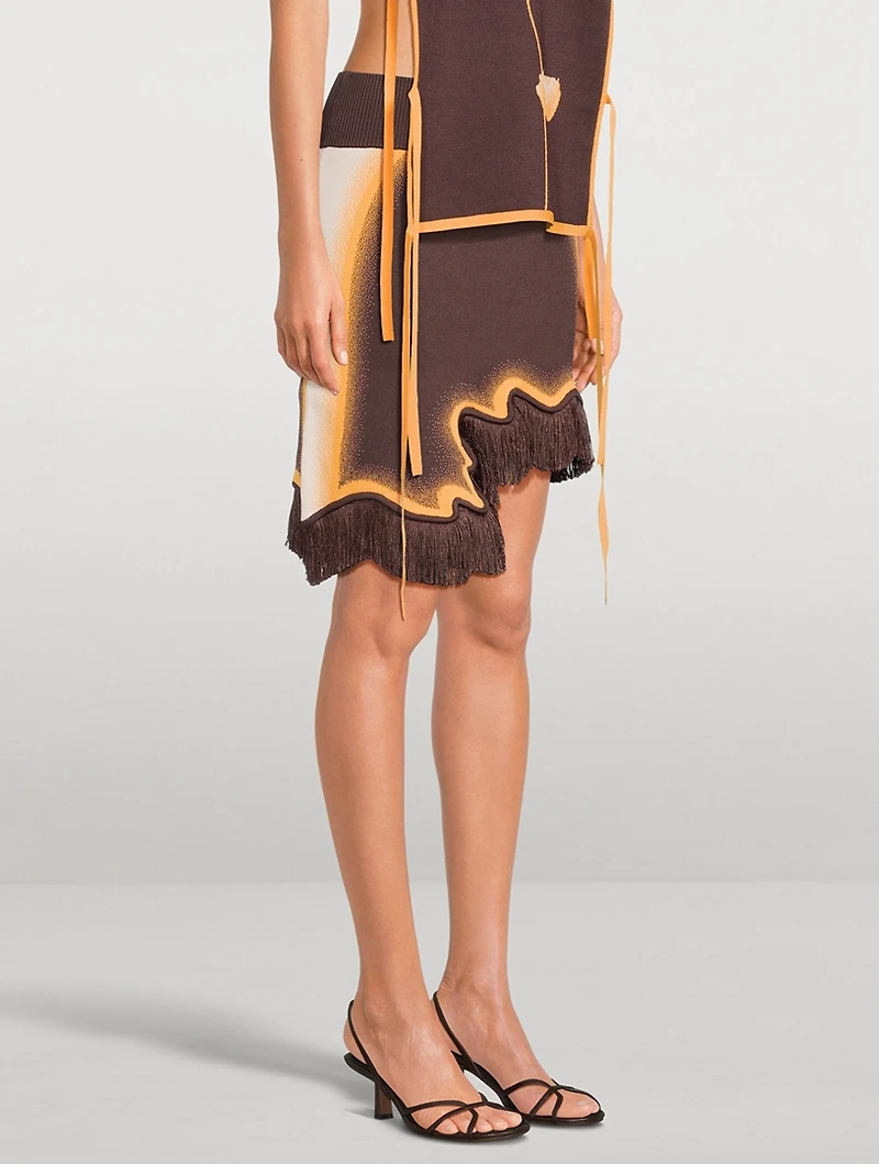 Audrey Wavy Border Mini Skirt