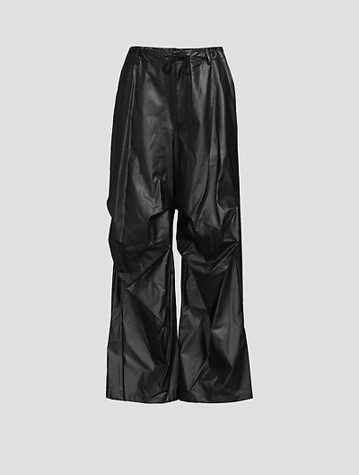 Baggy Faux Leather Pants