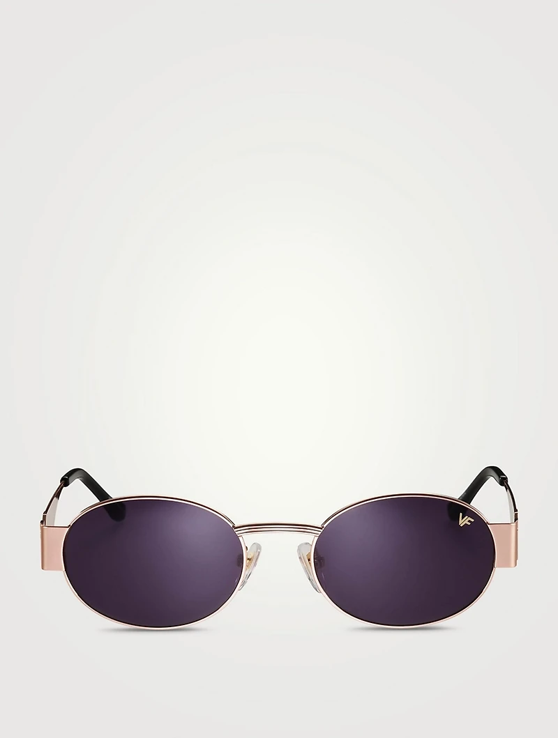 Cypher 24K Gold Plated Oval Sunglasses