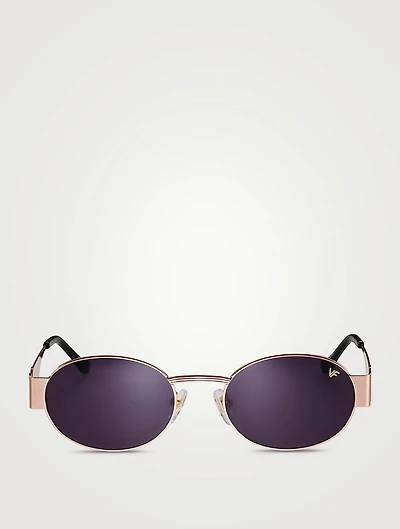 Cypher 24K Gold Plated Oval Sunglasses