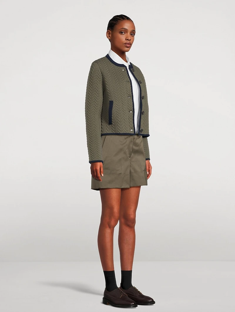 Herringbone-Quilted Jacket