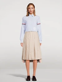 Cropped Oxford Shirt Stripe Print