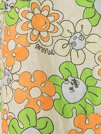 Linen Camp Shirt Floral Print