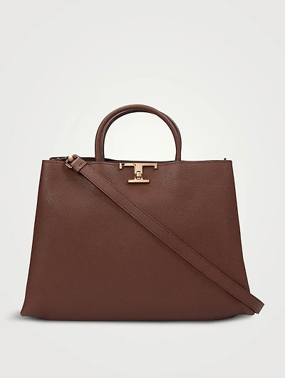 Small T Timeless Leather Shopping Bag