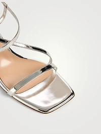 Kara Embellished Metallic Leather Sandals