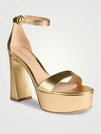 Holly Metallic Leather Platform Sandals