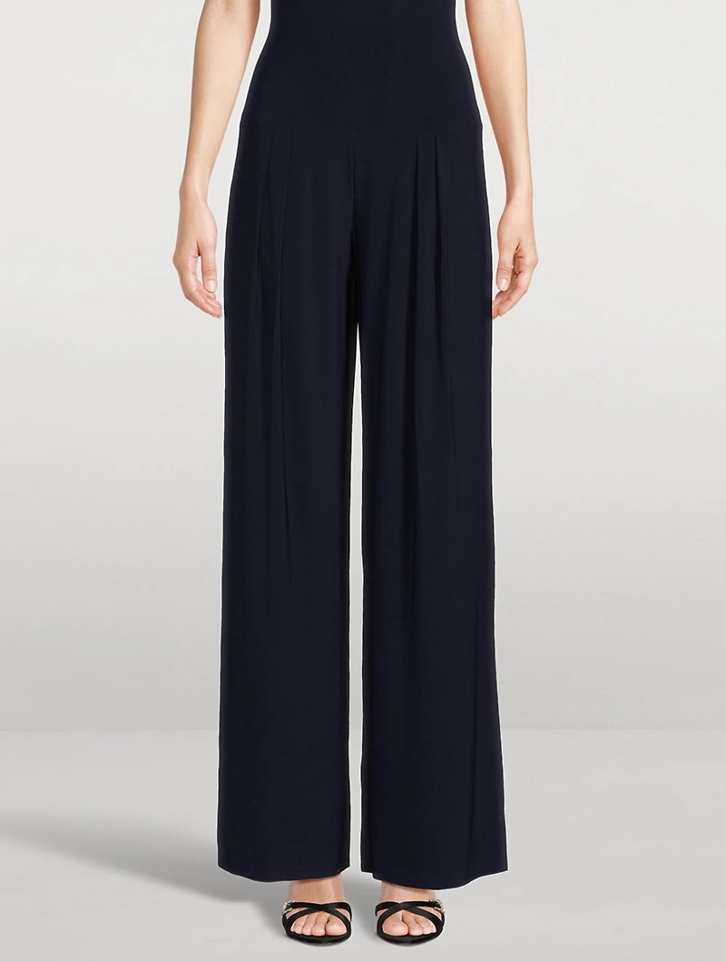 High-Waisted Pleated Trousers
