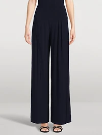 High-Waisted Pleated Trousers