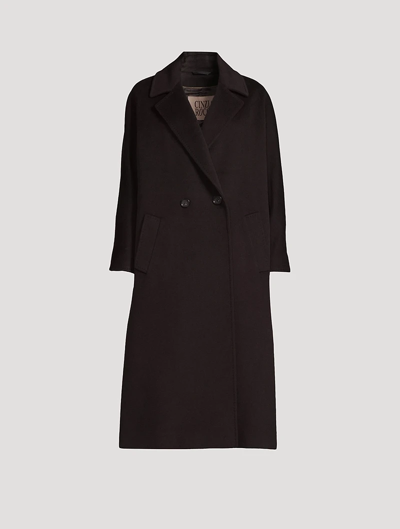 Oversized Double-Breasted Wool Coat
