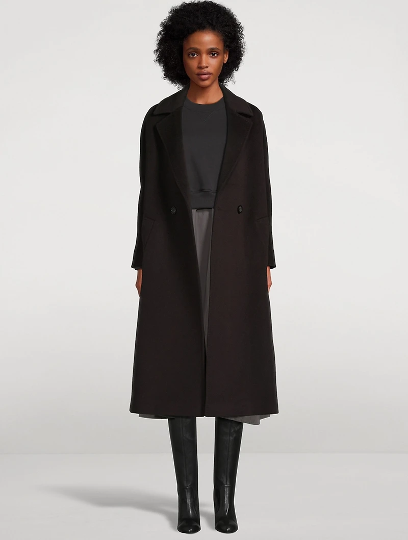 Oversized Double-Breasted Wool Coat