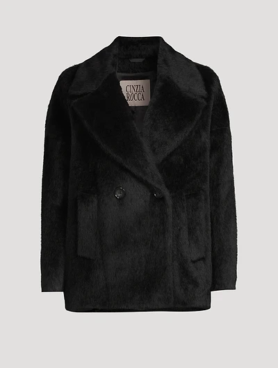 Alpaca And Wool Double-Breasted Peacoat