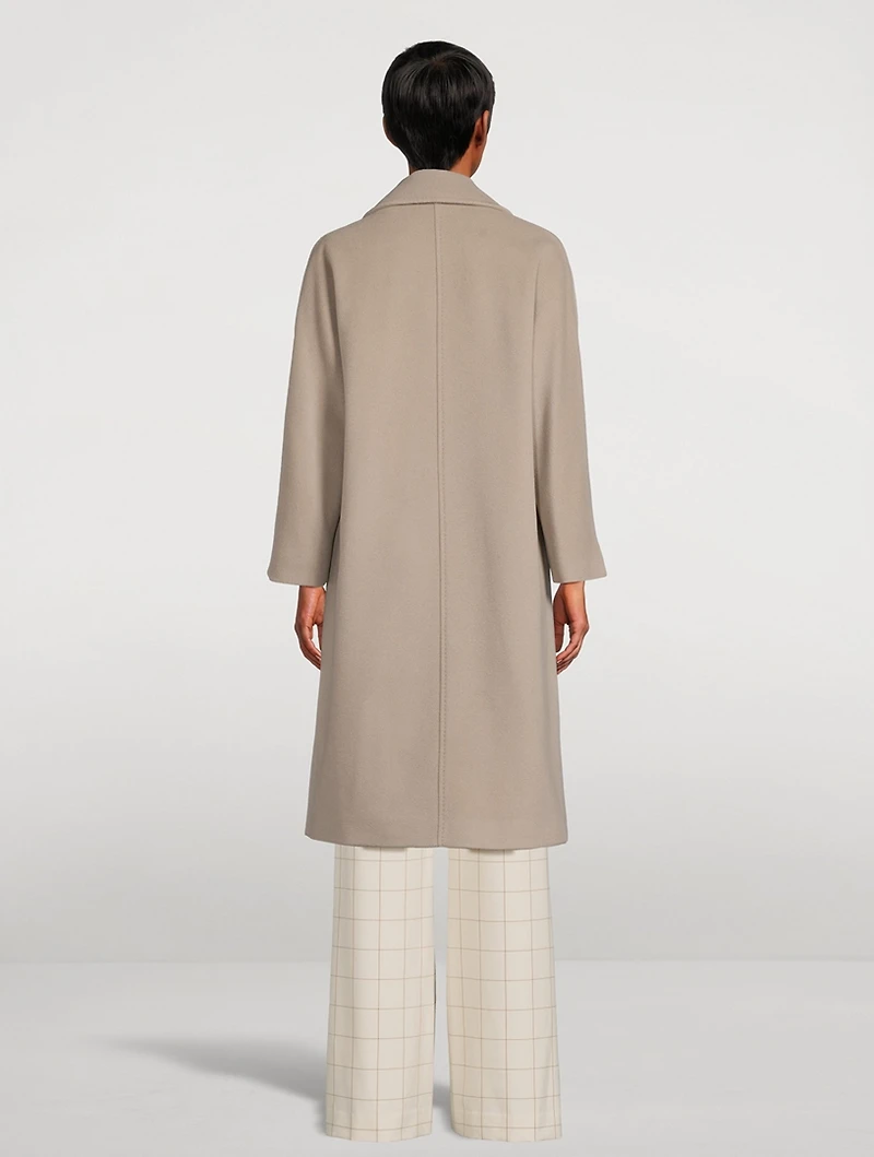 Double-Breasted Wool Cashmere Coat