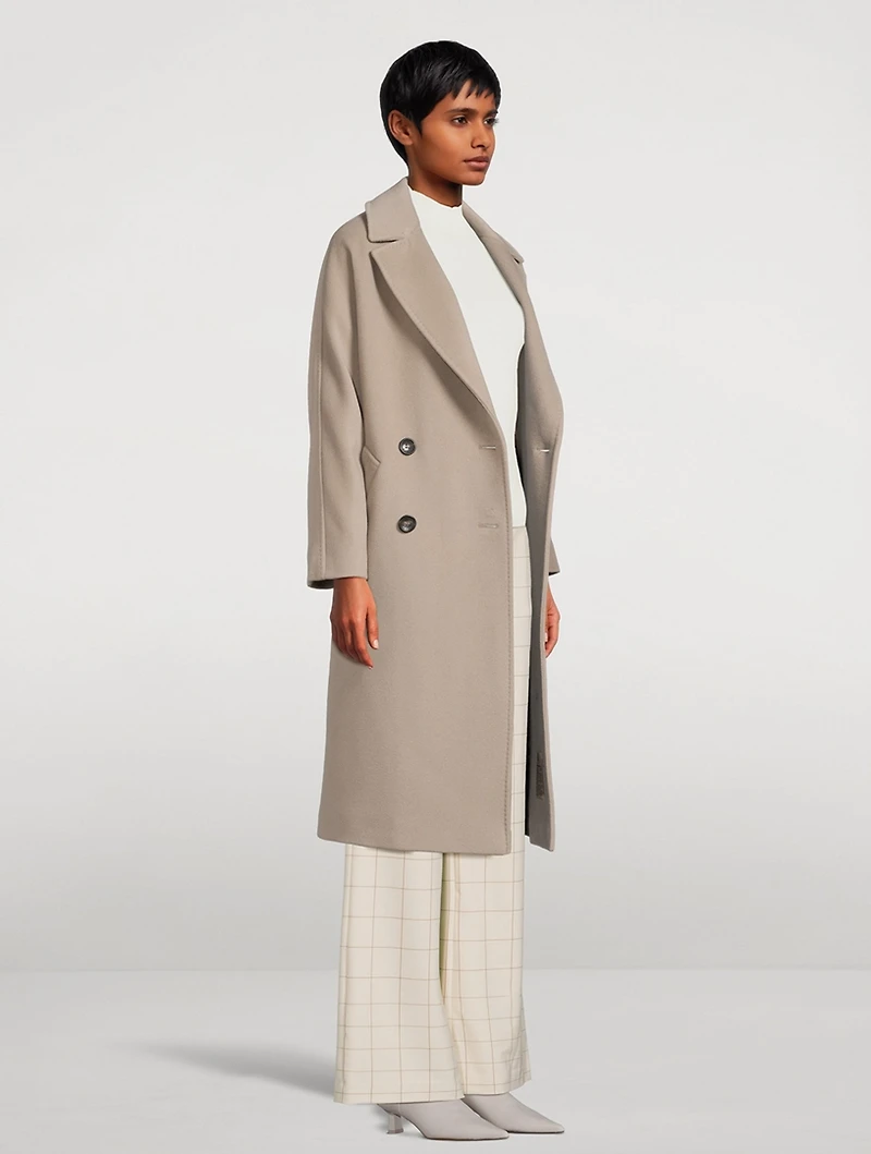 Double-Breasted Wool Cashmere Coat