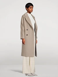 Double-Breasted Wool Cashmere Coat