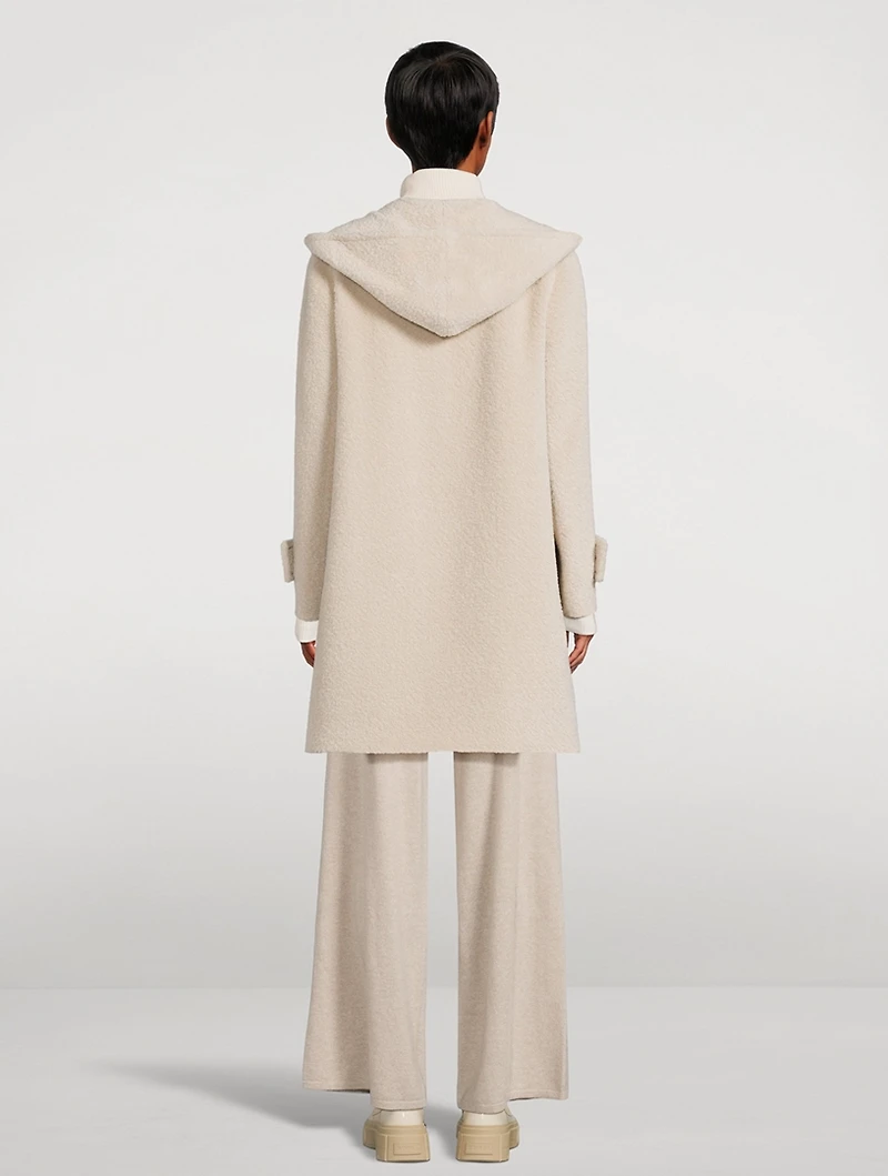 Wool-Alpaca Hooded Coat