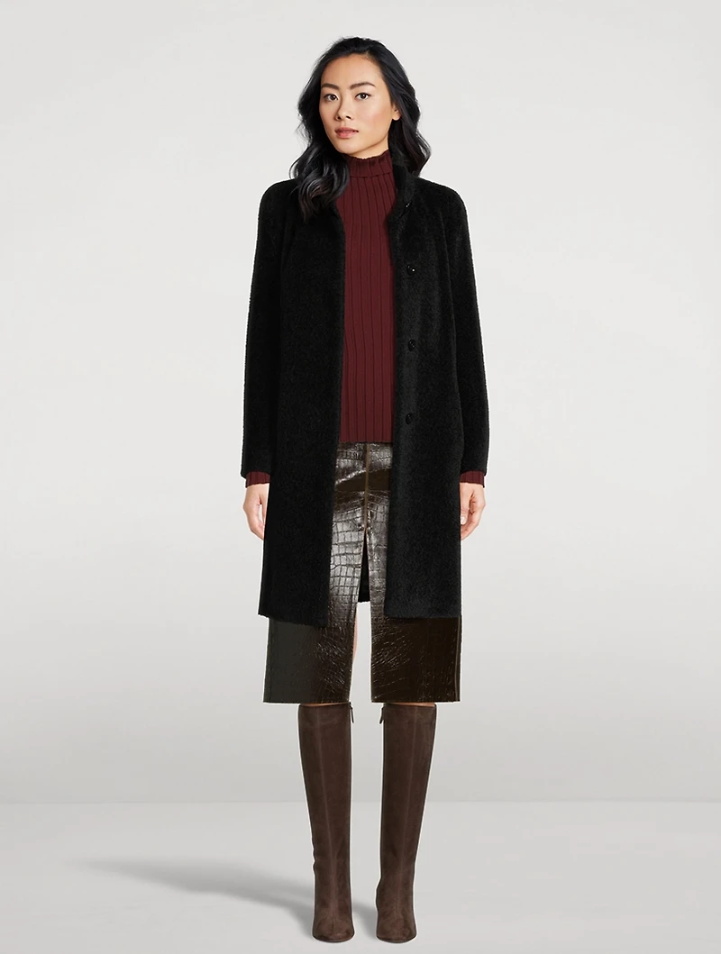 Wool-Alpaca Swing Coat