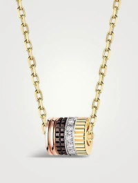 Small Quatre Classique Pendant Gold With Diamonds