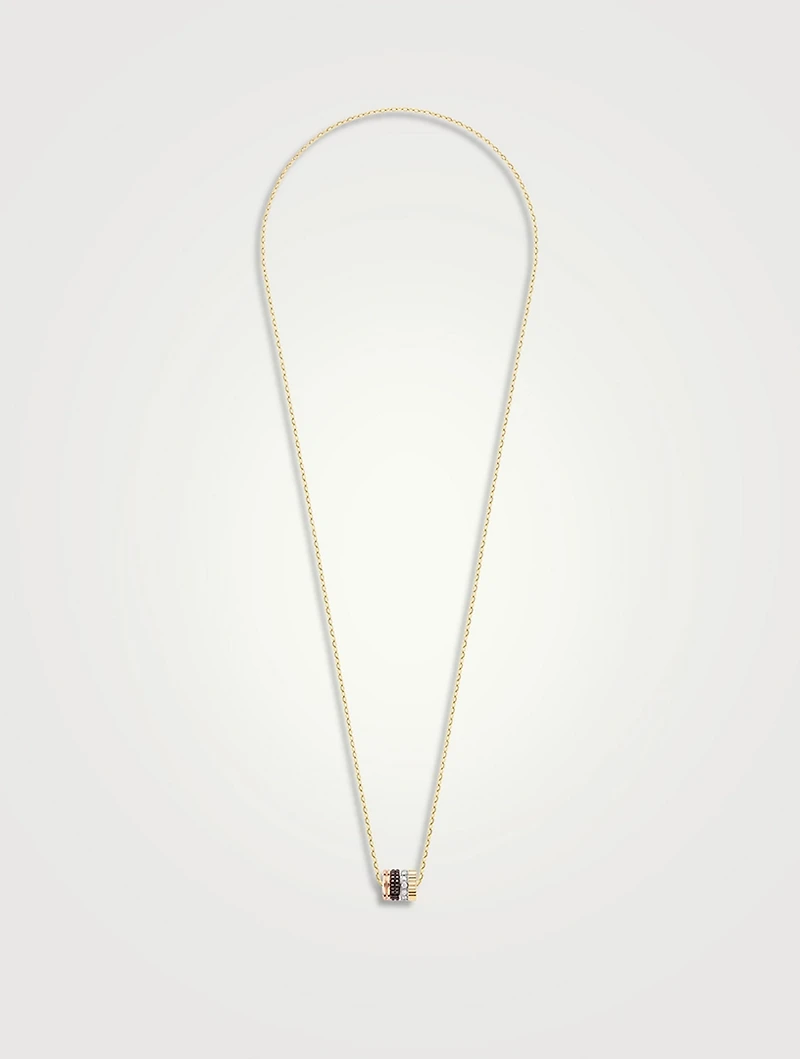 Small Quatre Classique Pendant Gold With Diamonds