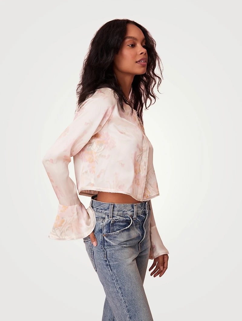 Lyndon Silk Blouse Floral Print