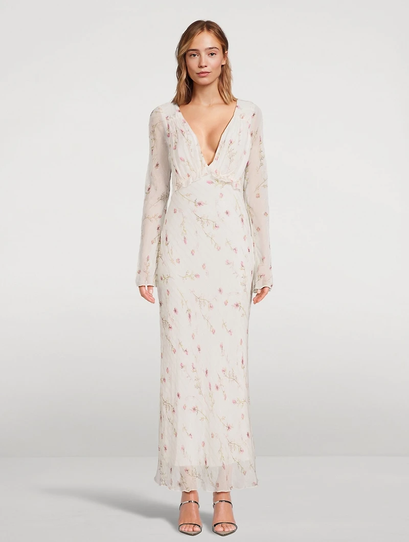 Dalila Chiffon Maxi Dress Floral Print