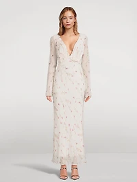 Dalila Chiffon Maxi Dress Floral Print