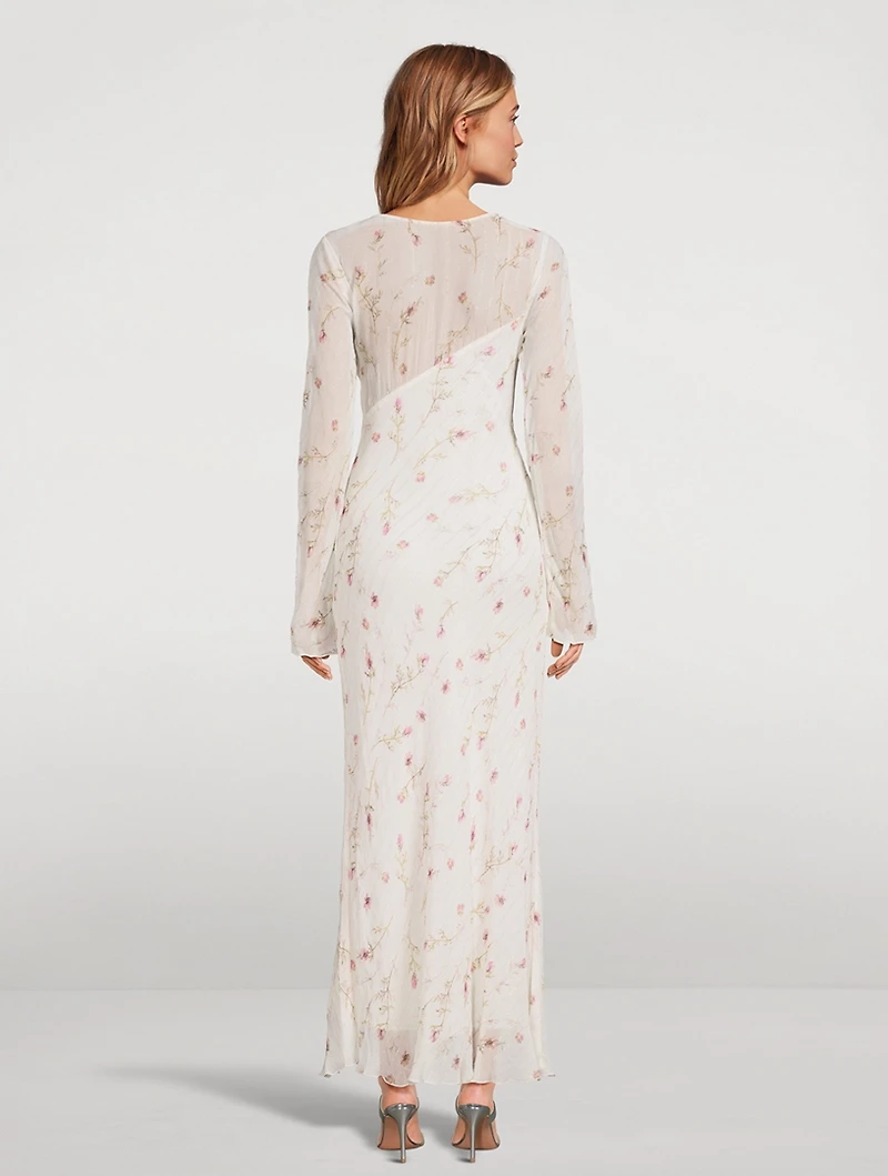 Dalila Chiffon Maxi Dress Floral Print