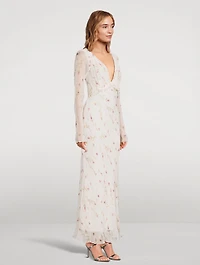 Dalila Chiffon Maxi Dress Floral Print