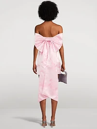 Rhoswen Bow-Trimmed Satin Mini Dress