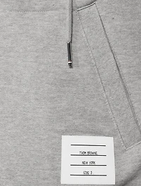 Cotton Zip Hoodie With Four-Bar Stripe
