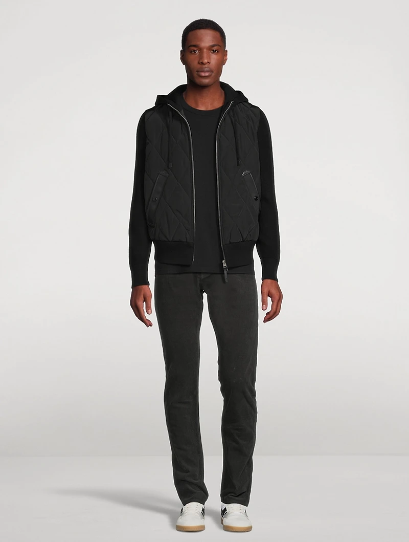 Wool And Nylon Quilted Jacket