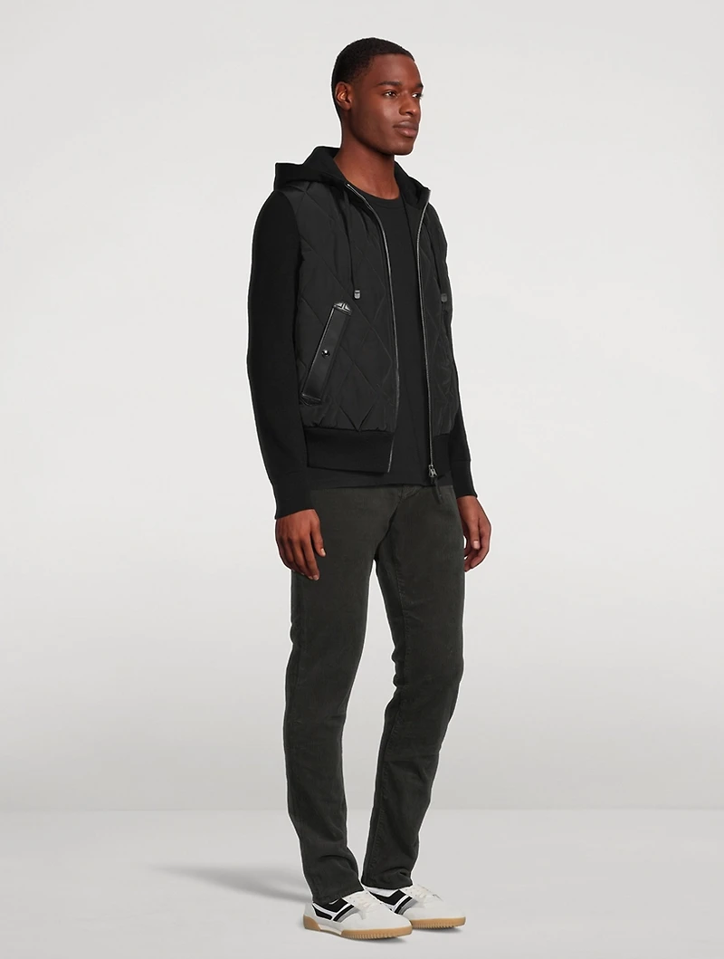 Wool And Nylon Quilted Jacket
