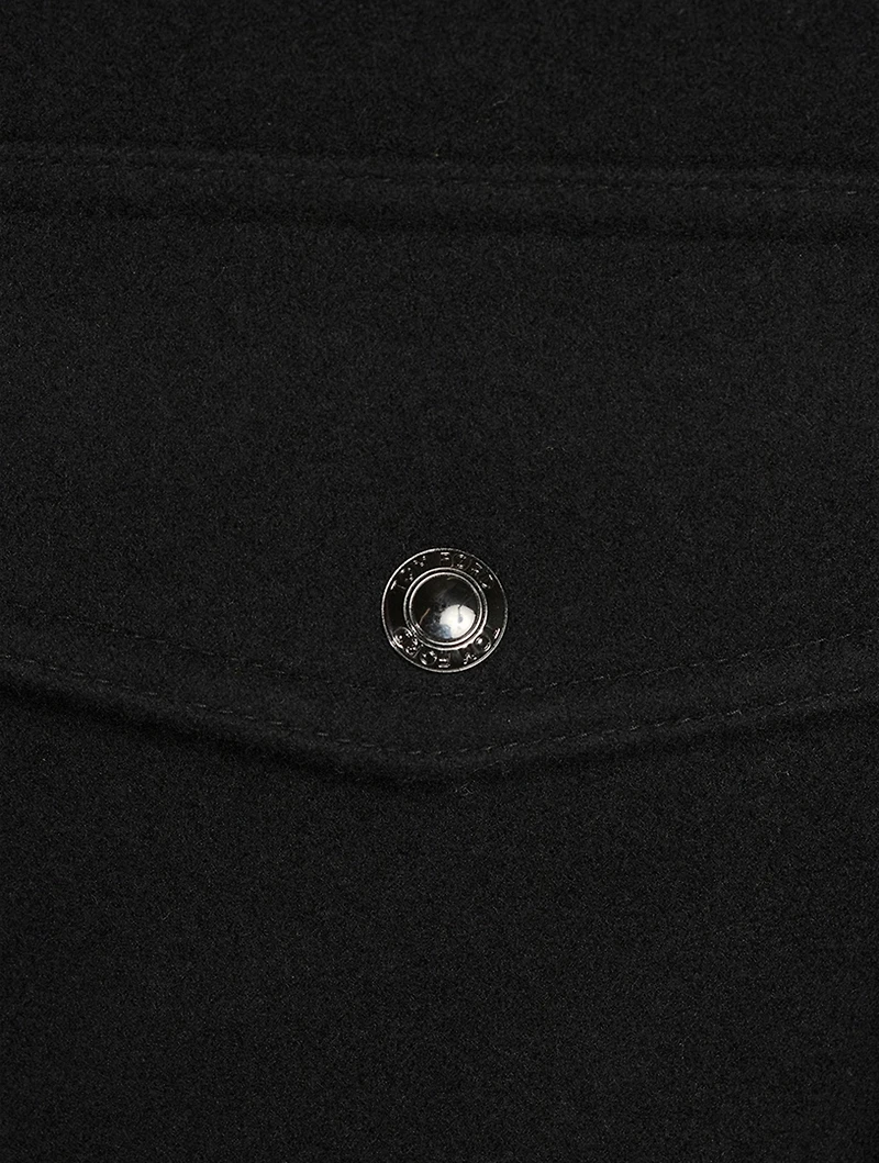 Wool Double-Face Blouson With Detachable Collar