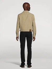 Cotton Satin Zip Jacket