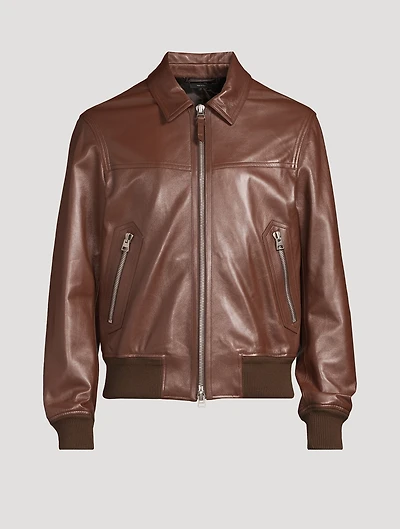 Leather Blouson Jacket
