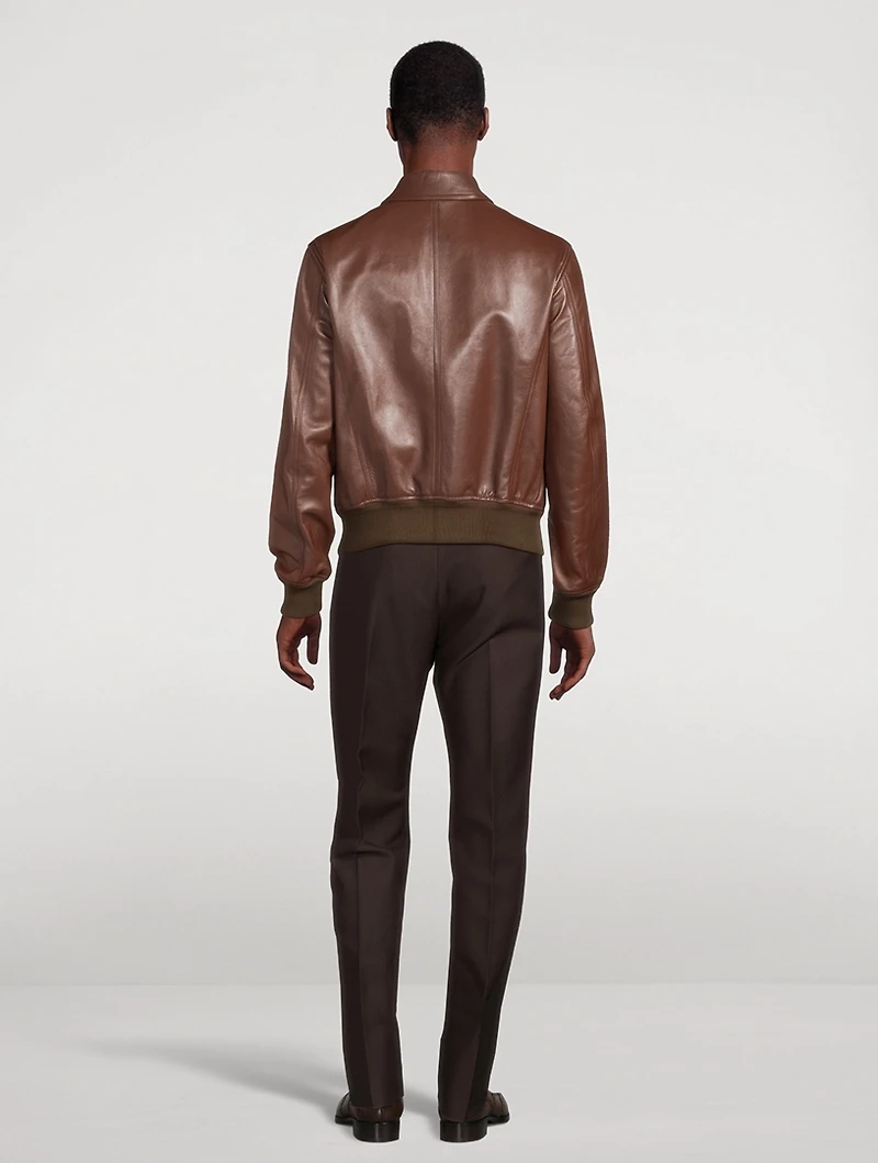 Leather Blouson Jacket