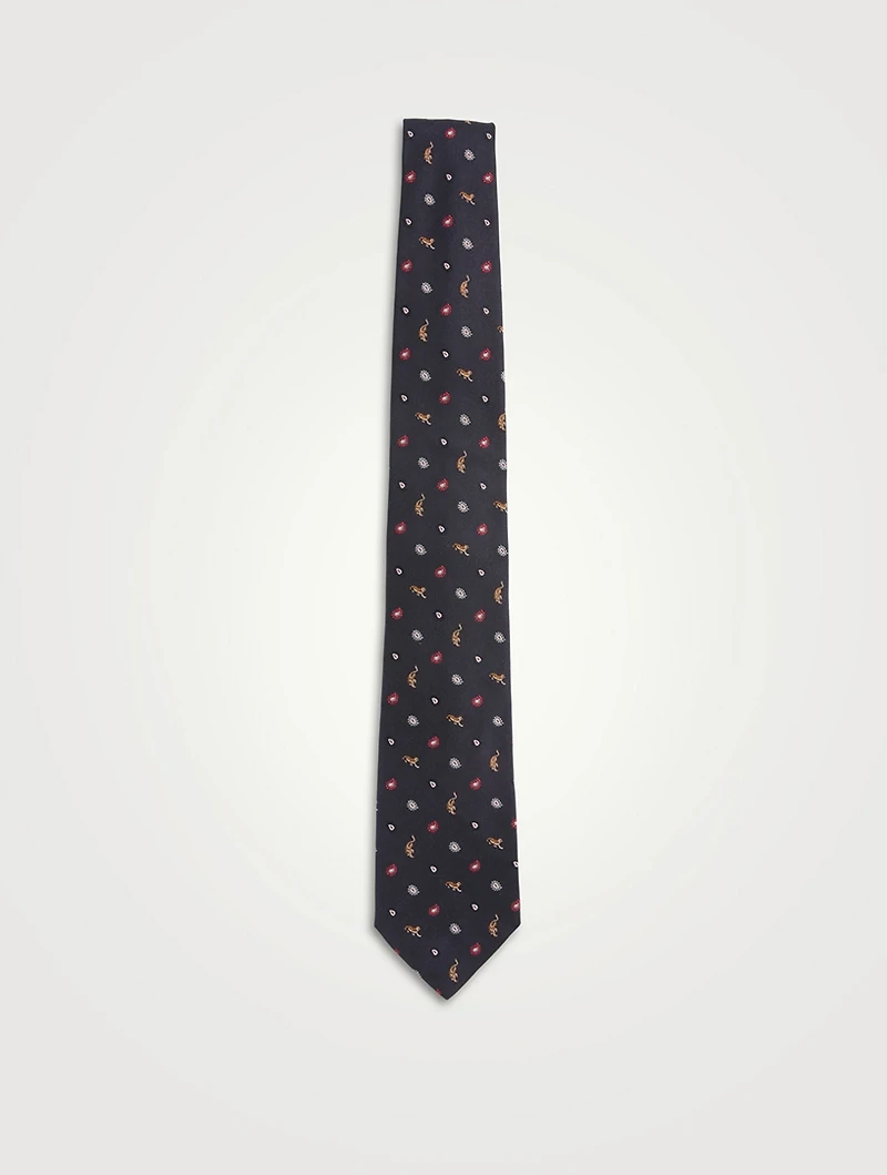 Silk Jacquard Printed Tie