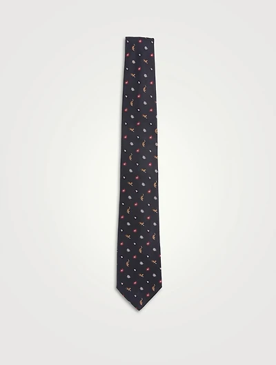 Silk Jacquard Printed Tie