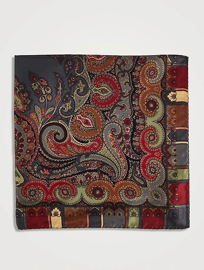 Silk Paisley Pocket Square