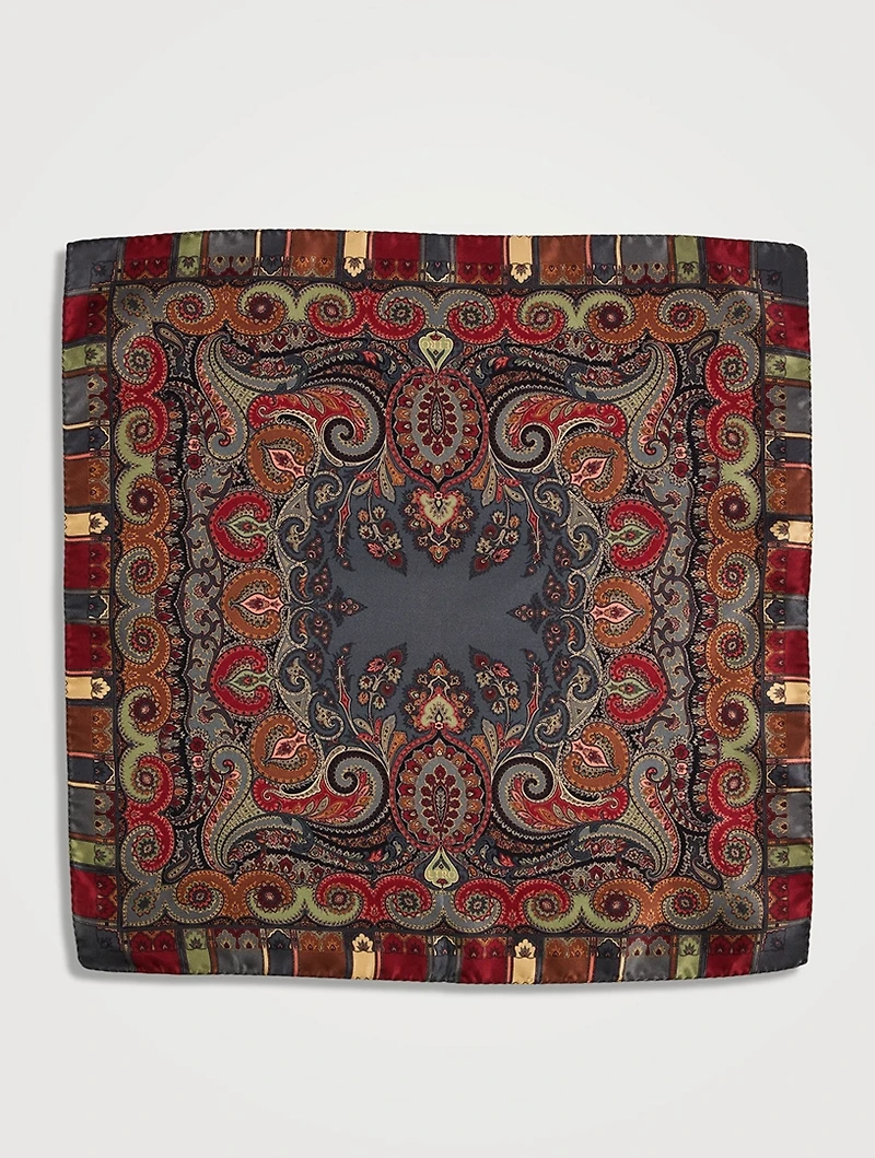 Silk Paisley Pocket Square