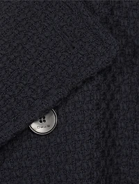 Textured Wool Double-Breasted Peacoat