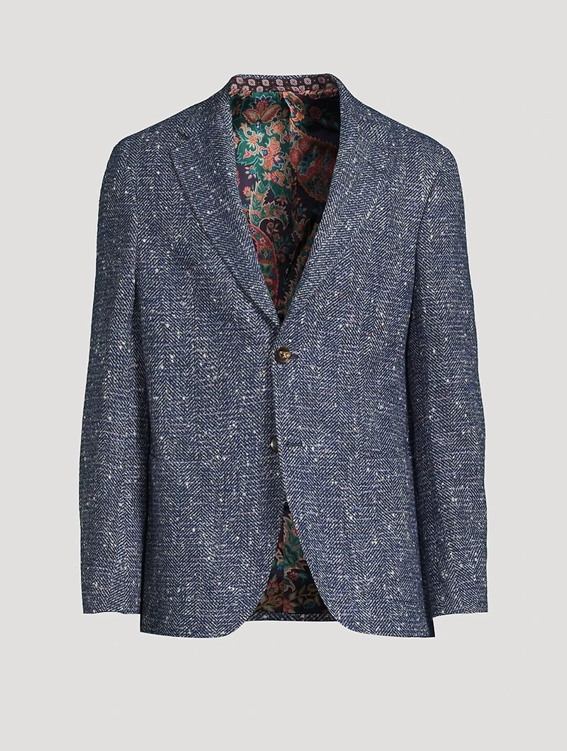 Wool-Blend Blazer Jacket