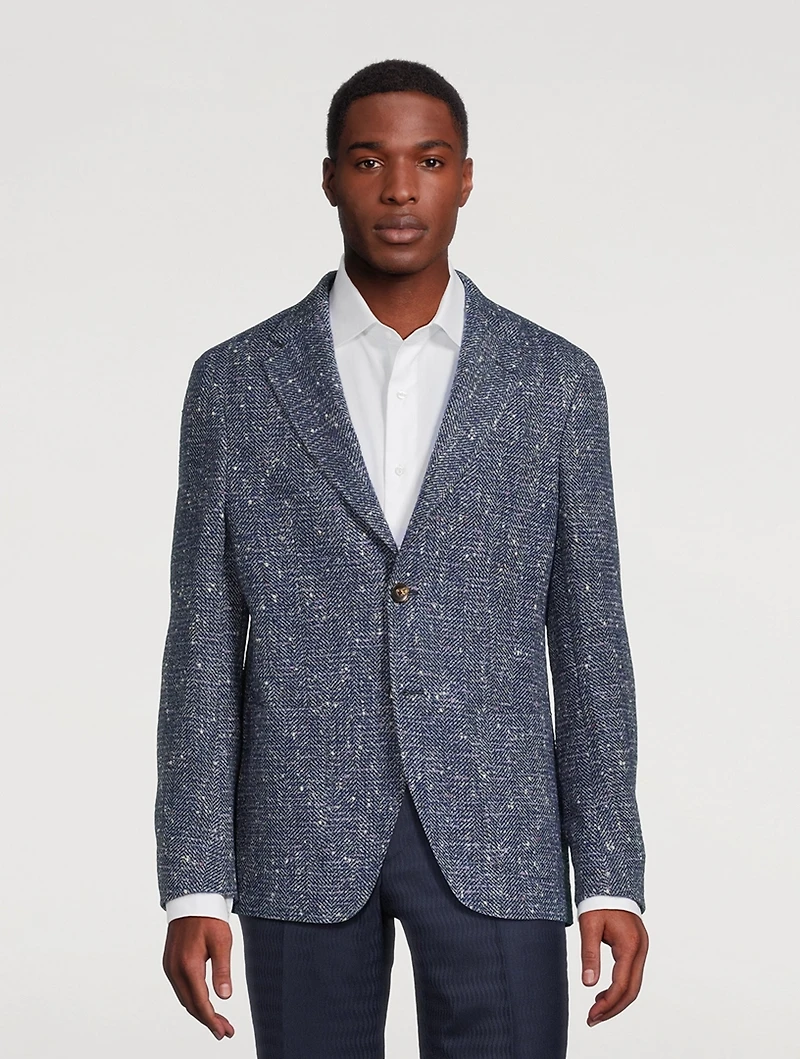 Wool-Blend Blazer Jacket