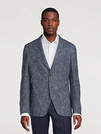 Wool-Blend Blazer Jacket