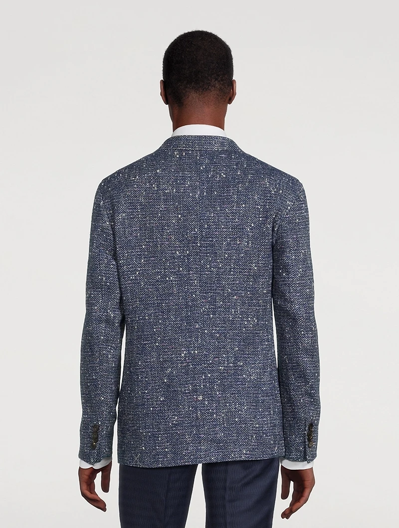 Wool-Blend Blazer Jacket