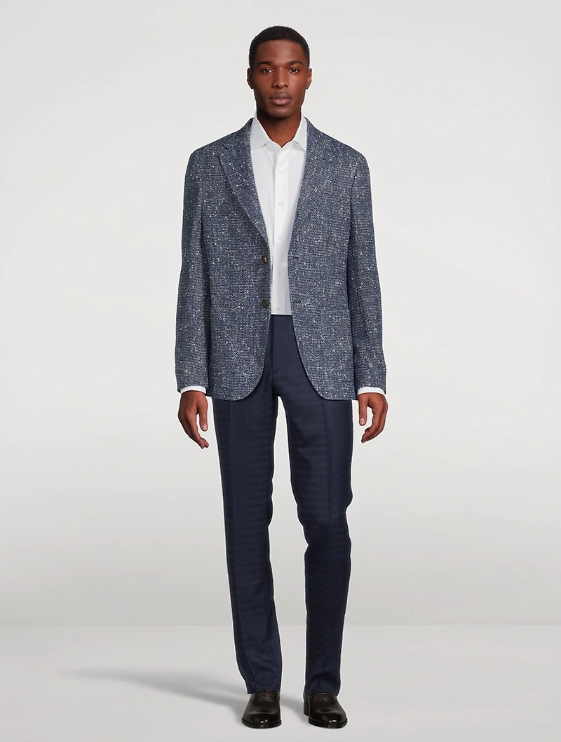 Wool-Blend Blazer Jacket