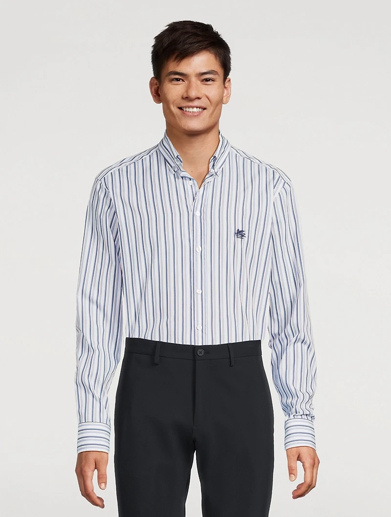 Cotton Shirt Striped Print